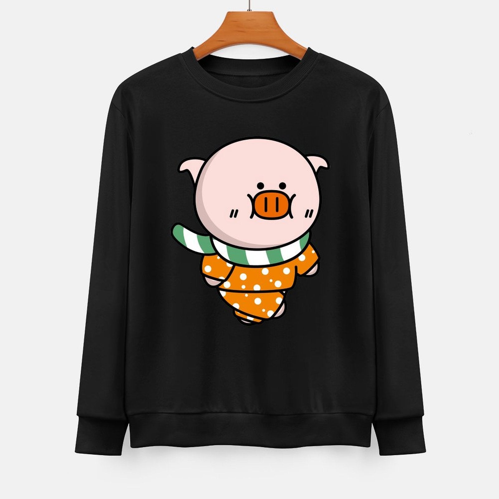 Front Patterned Long Sleeve TopSlim Fit SoftWear